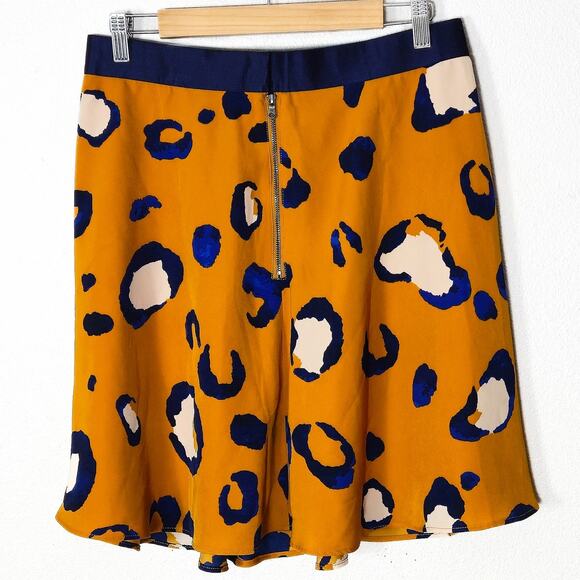 3.1 Phillip Lim x Target Skirt Abstract Leopard Yellow Sz 12 Artful Statement - Picture 2 of 6